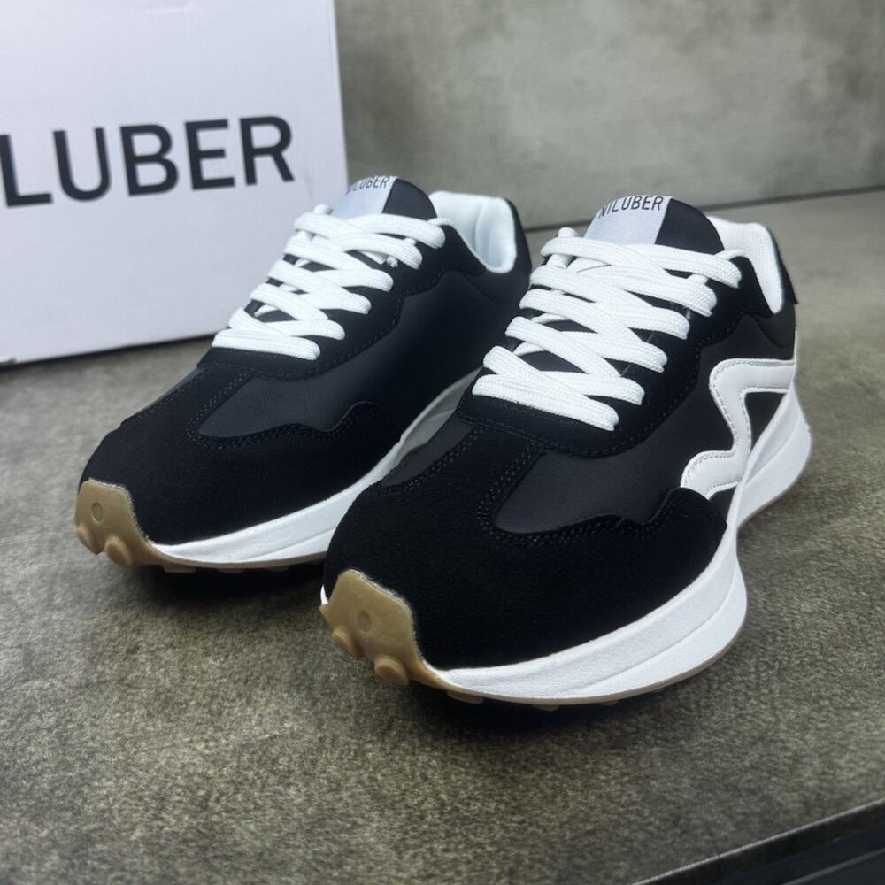 NILUBER NIL001 Black Platform Retro Sneakers Women’s 8 EU 38 NIB